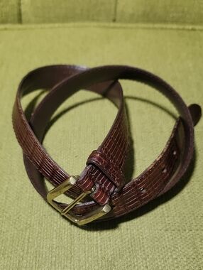 Christian Dior Men's Vintage  Brown Leather Belt
